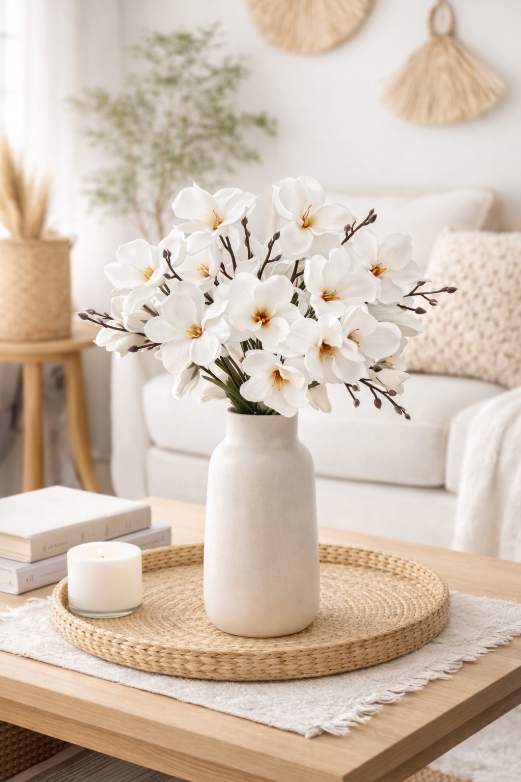 Artificial Flower Silk Magnolia Bouquet Diy Photo Props Wedding Bridal Garland Table Party Room Home Room Outdoor Garden Decor