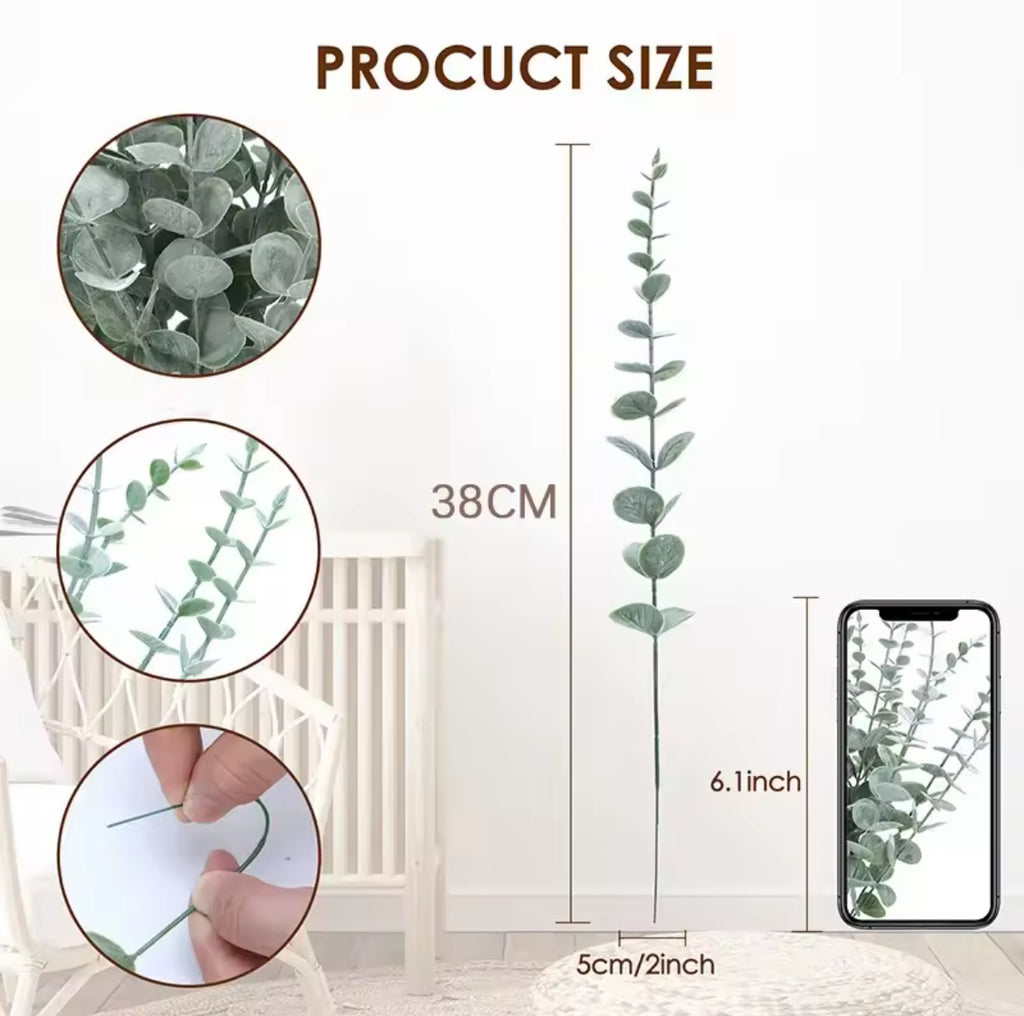 Bouquet de 10 Tiges d’Eucalyptus Artificiel