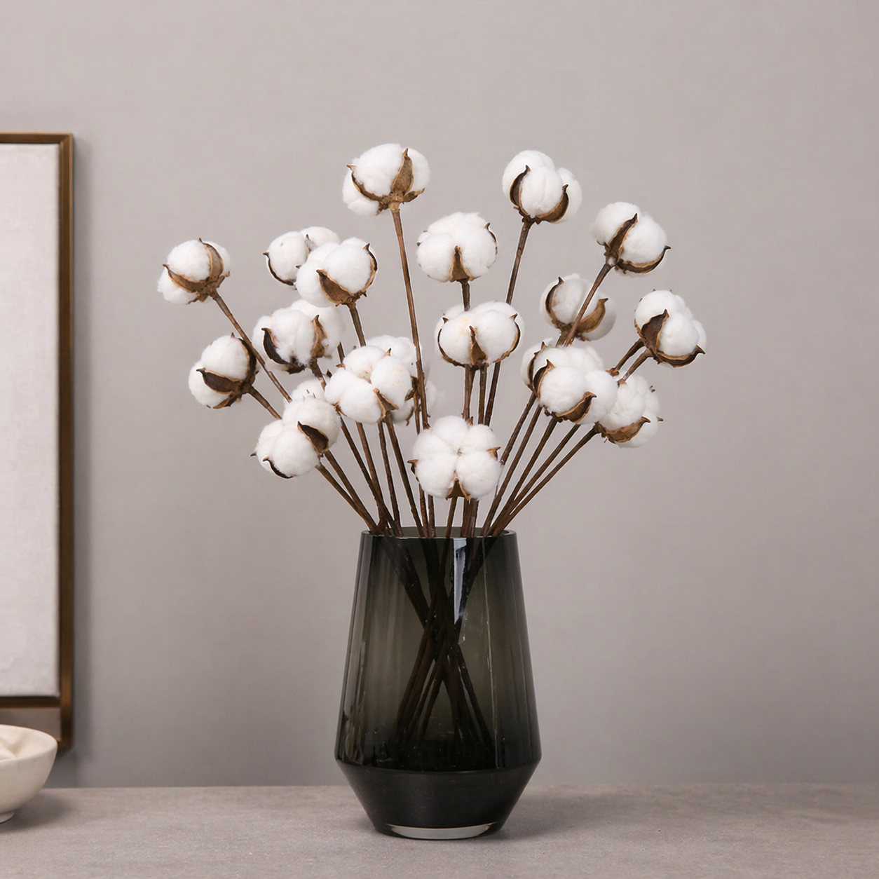 Branches de Coton Artificiel — Bouquet Bohème 20 Tiges